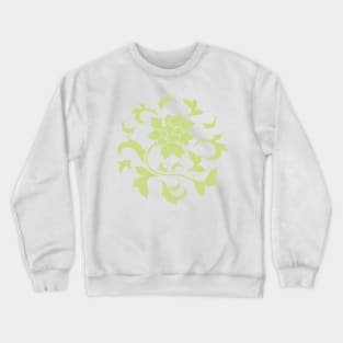 Oriental Flower – Daiquiri Green – Circular Crewneck Sweatshirt